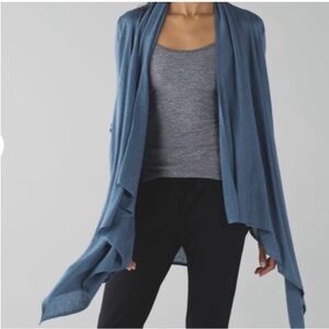Lululemon Universal Wrap Heathered Blue‎ Cardigan Size S/M